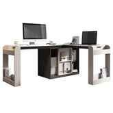Luxury L-shaped corner desk designed for a home office workspace